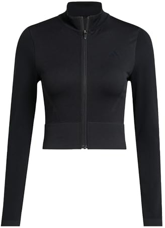 adidas Women's Workout Essentials Jacke, Durchgehender Reißverschluss, Strick
