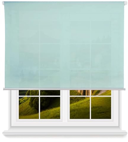 Rollo durchscheinend, glatt, Hellblau, 160 x 250 cm (B x L) / Stoffgröße 157 x 245 cm