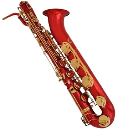 Saxophon Anfänger Rotes Baritonsaxophon In Eb Mit Koffer