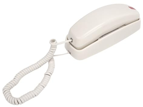 ZASCHMOY Senior Friendly Corded Home Phone mit Lautstärkeregelung und Wandmontage -Design - Big Button Beige Festnetzelefon Zur Einfachen Nutzung (Beige)