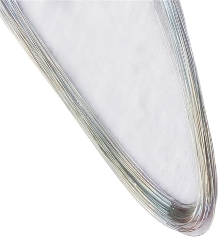 HNULGVI Blumendraht 40-teiliges Set, 22#, 26#, 80 cm Lange DIY-Nylonstrumpf-Blumendraht-Eisenstäbe for Basteln von Blumenkränzen, Bastelzubehör für Heimwerker(Silver,22 0.8mm 40pcs)