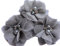 YYCRAFT 20 Stück Chiffon Blumen mit Strass und Perlen Hochzeit Dekoration/Haar Accessoire Handwerk/Nähen Craft(Grau,5cm)