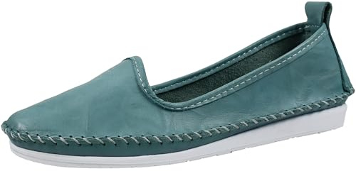 Andrea Conti Damen Slipper 0027449 Ballerina Mokassins, Größe:37 EU, Farbe:Blau