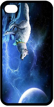 iPhone 5C Case, Blue Wolf Design PC Case Cover for iPhone 5C