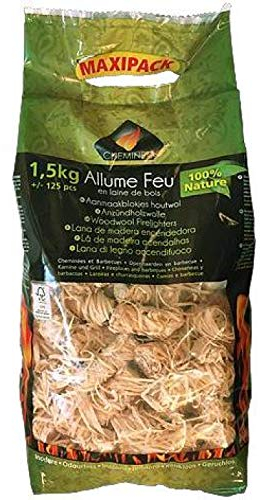 Pyro Feu Feu Cheminett 64 Pastillas Encendido de Parafina para chimeneas y Barbacoa, Blanco