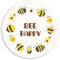 2 x 10 cm Be Happy Vinyl-Aufkleber – Bumble Bee Positive Fun Laptop Aufkleber #31991 (10 cm breit)