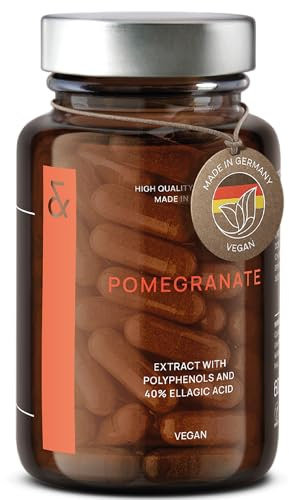 Extracto de Granada - Rico en Polifenoles y 40% de Ácido Elágico - 60 Cápsulas - Para 1 Meses - Vegano