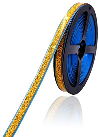 Selbstklebend Flexible Zierleisten Selbstklebend, zum Herd, Waschbecken, Toilette, Fliesenrand, Wandecke, Fußleiste, Boden (Gold)