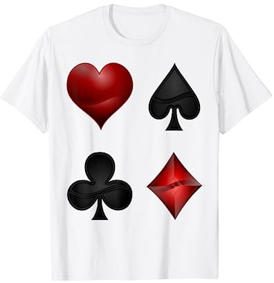 Lustiges Poker Design Spielkarten Kreuz Herz Motiv Karte Fun T-Shirt