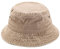 JFAN Fischerhut Unisex Eimer Hut Sommer Einfachheit Hut UV Schutz Doppelte Retro Abnutzung Sonnenhut Faltbar Segeltuch Hat,56-58CM Khaki/Sand,OS