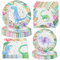 Girls Dinosaur Party Plates and Napkins - Pink Dinosaur Birthday Party Supplies (Serves 20)