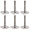 ECSiNG 6 Stück T-Nut Adapter Dachträger Relingträger Nutensteine 20x20mm Vierkantschrauben M6 x 35mm aus Edelstahl für Auto Dachträger Dachbox Schienenträger