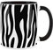 Purely Home Mug imprimé zèbre – Imprimé animal de safari, blanc et noir, 325 ml