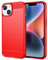 Topme Custodia in Silicone per iPhone 14 Plus (6.7 Inches), [custodia per Telefono in Stile Spazzolato] - Rosso