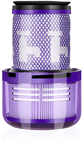 Leadaybetter 1 pieza de filtro de repuesto para aspiradora Dyson V12 Slim Absolute Motorhead con batería, lavable piezas de repuesto para aspiradora Hepa, accesorio con 1 cepillo, sustituye #