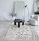 the carpet Mila Moderner Dicher Kurzflor Teppich, Wohnzimmer, Schlafzimmer, Eleganter Glanz, Glanzfaser, Hoch-Tief Effekt, Bordüre, Creme, 140 x 200 cm
