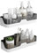 2 Stück Duschablage Ohne Bohren, Ohne Bohren Organizer Shampoo Halterung, Duschablage hält über 7 kg für Badezimmer/Küche/Schlafzimmer für die Bad, Küchenablage, Badezimmer Zubehör (2 Stück Grau)
