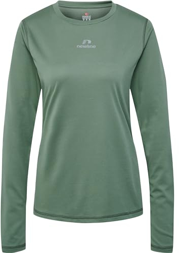 newline Women's nwlBEAT Poly LS Tee Woman Shirt, Laurel Wreath, S