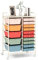 GOPLUS Rollwagen mit 15 stapelbaren Schubladen, Schubladenwagen Farbewahl, Beistellwagen Haushaltswagen Rollcontainer Badrollwagen Badtrolley Badregal (Bunt 2)