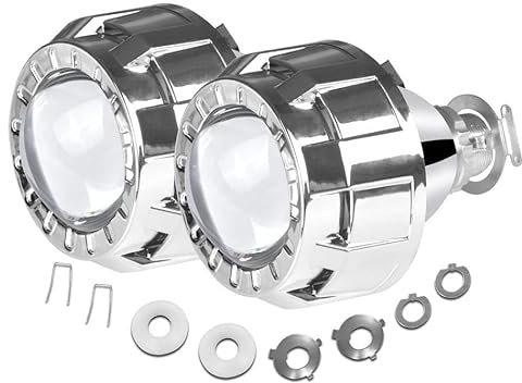 Angel Eyes 2.0 1.8 Inch HID Bi Xenon Mini Projector Lenses For H4 H7 Headlights Lens Car Retrofit Hi/Low Beam Use H1 Xenon Bulbs Led Angel Eyes