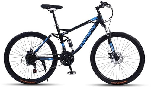 26 Zoll Mountainbike, 24-Gang Fahrrad MTB mit Vollfederung, MTB Dirt Bike für Städte, Arbeitswegen, Reisen in Bergen,26-Spoked-Wheel