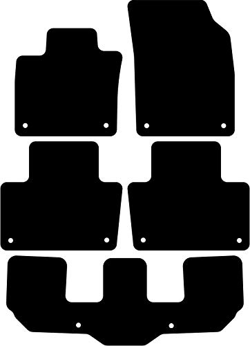 Kovvar Fußmatten passend für Volvo XC90 2015-2025 Passend zur Ausführung: 7 Sitzer | Qualität: Luxury