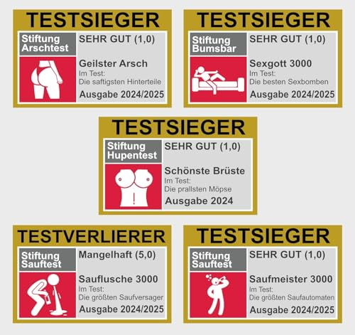 50x JGA/Festival/Après-Ski Sticker Aufkleber - Sauf Party Malle Spaß - Langlebige Sticker/Aufkleber für jeden Anlass - Bumsbar, Saufen