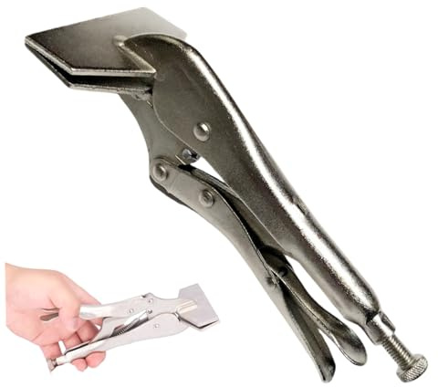 Alicates de bloqueo, alicates de chapa de cabeza plana ajustables, abrazaderas de pico de pato de acero al carbono de 8 pulgadas para soldar, herramienta manual, abrazaderas de soldadura ajustables