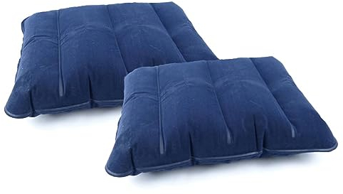 Hyfive Camping Pillows Travel Pillows 2 Pack - Inflatable for Sleeping-Compressible Compact- Portable Ergonomic Pillow for Neck & Lumbar Support Portable Inflatable Soft Blue Air Cushion Pillow
