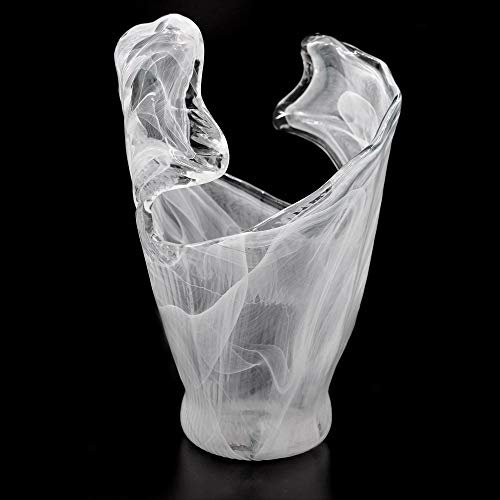 Tammaro Home Modèle Vagues Vase en Verre de Murano Blanc