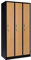 furni24 Garderobenschrank 90 cm x 50 cm x 180 cm schwarz/buche 3-türig 30 cm Abteilbreite fertig montiert Verschiedene Ausführungen verfügbar