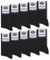 sockenkauf24 10 paires de chaussettes habillées pour femmes et hommes 100% coton sans couture et sans bandes élastiques désagréables (43-46, 10 x Noir)
