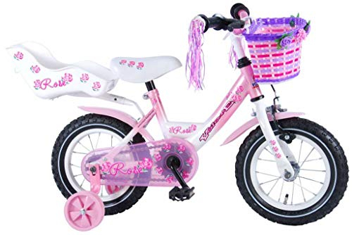 Volare Rose Kinderfahrrad - Mädchen - 12 Zoll - Pink - 95% Zusammengebaut