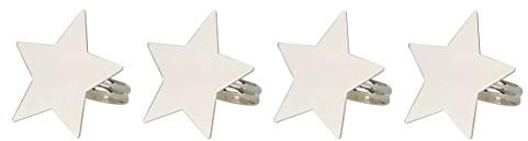 Serviettenringe Sterne 4 teilig Ohne Gravur