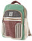 GURU SHOP Ethno Hanf Rucksack - Natur/grün, Herren/Damen, Size:One Size, 40x30x20 cm, Ausgefallene Stofftasche
