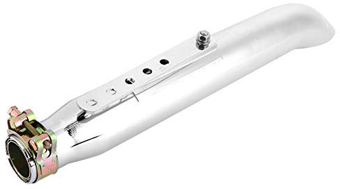 EBTOOLS pour silencieux custom Tuyau d'échappement, silencieux d'échappement de galvanoplastie de tuyau d'échappement universel de moto en acier inoxydable de fer avec le réducteur 35/39/43mm