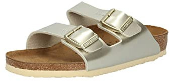 Birkenstock Arizona Kids Electric Metallic Gold, Birko Flor, PIANELLE Bambina, 33 EU Stretta