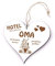 Hotel Oma Schild zum anhängen Herz mit Spruch - Alles Inklusive - Türschild Holzschild 13x12cm | Dekolando