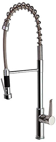 Ramon Soler - Grifo de Fregadero de Gran Cocina Home Profesional con Caño Extraíble, Extensible y Orientable Cromado