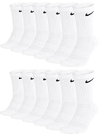 Nike Unisex Trainingssocken Everyday Cushioned Crew Socks SX7664 6 Paar, Größe:46-50, Artikel:-100 white
