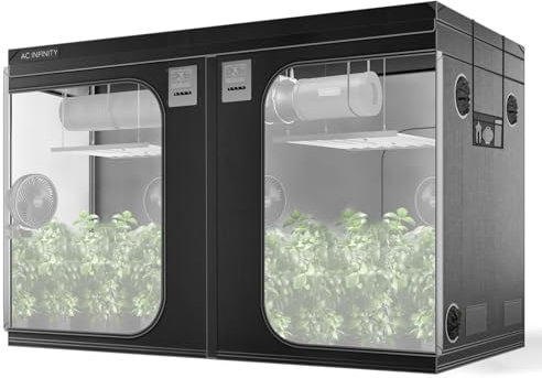 AC Infinity CLOUDLAB 811 – Advance Grow Zelt 300 × 300 × 200 cm, 25 mm Stahlstangen, 2000D Mylar, höchste Reflexion, großes Sichtfenster, Controller-Halterung