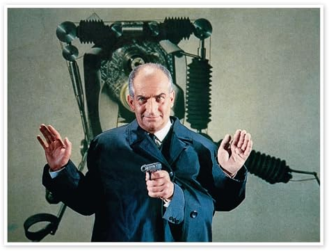 Posterlounge Louis de Funès in Fantomas gegen Interpol Poster