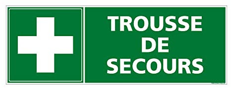 Signaletique.biz France Panneau Trousse de Secours Adhesif 210 x 75 mm