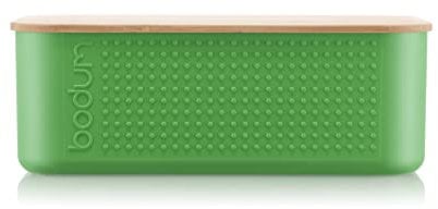 BODUM Bistro 11740-538S Boite à Pain Petit modèle, Couvercle Bambou, 19 cm x 29 cm x H 11 cm