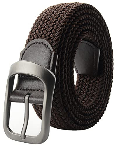 Drizzte Gürtel Übergröße Herrengürtel Männer Arbeits Stretchgürtel Flechtgürtel Braun 140cm