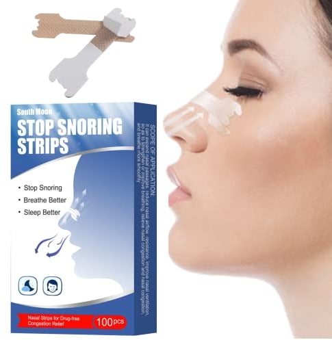 100 Stück Nasenpflaster Anti Schnarchen,Schnarchstopper,Anti Schnarch Nasenstrips,Nasen Pflasterluft Schnarchen Stopper Rückstandlos Entfernbares Anti Schnarch Pflaster,Schnarchen Verhindern