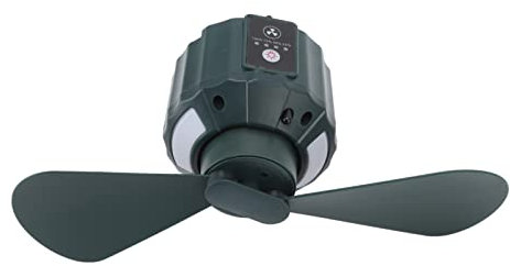 TOPINCN Ventilador Portátil para Acampar LED 3 Velocidades Temporización 10400mAh Carga USB a Prueba de Agua Ventilador de Techo con Batería para Exteriores
