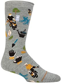 HEAT HOLDERS SockShop Mens 1.6 TOG Lite Hobby Socks Mid Grey Gardening 6-11