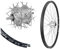 Bärwinkels 26 Zoll DH21 Hohlkammerfelge Disc 559-21 schwarz Black Dingo Nabendynamo 3 in 1 mit Vollachse Silber für 6-Loch Bremsscheibe
