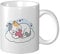 803 Tasses À Café Chat Mignon De Bande Dessinée Et Grand Coeur Sur Le Nuage Mug Céramique Idée Cadeau Tasse Cadeau Drôle Tasses À Céramique, Pour Cadeau Anniversaire, Anniversaire, 330Ml